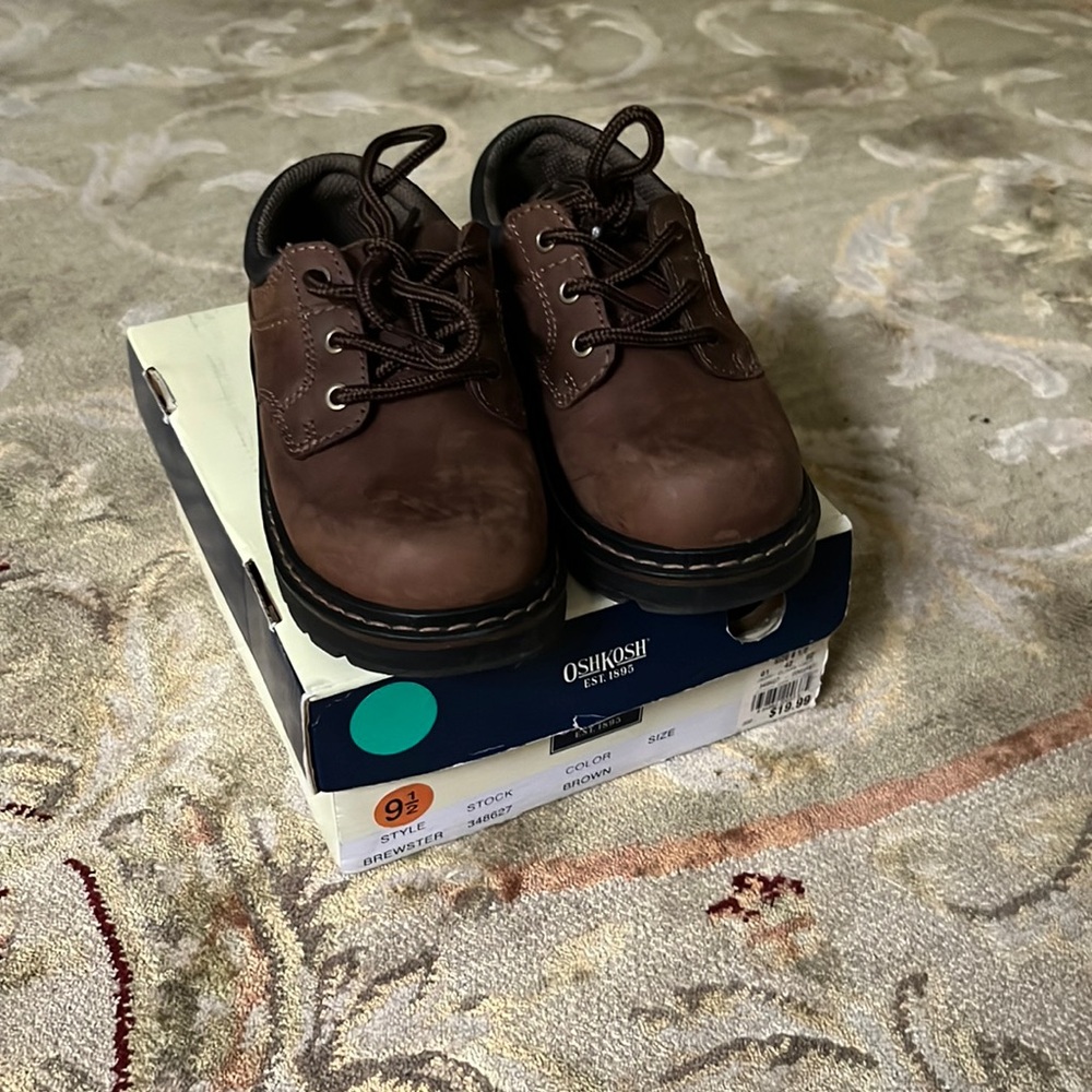 Boys Brown 9.5 Shoes W/ Lace NmGreat Condition